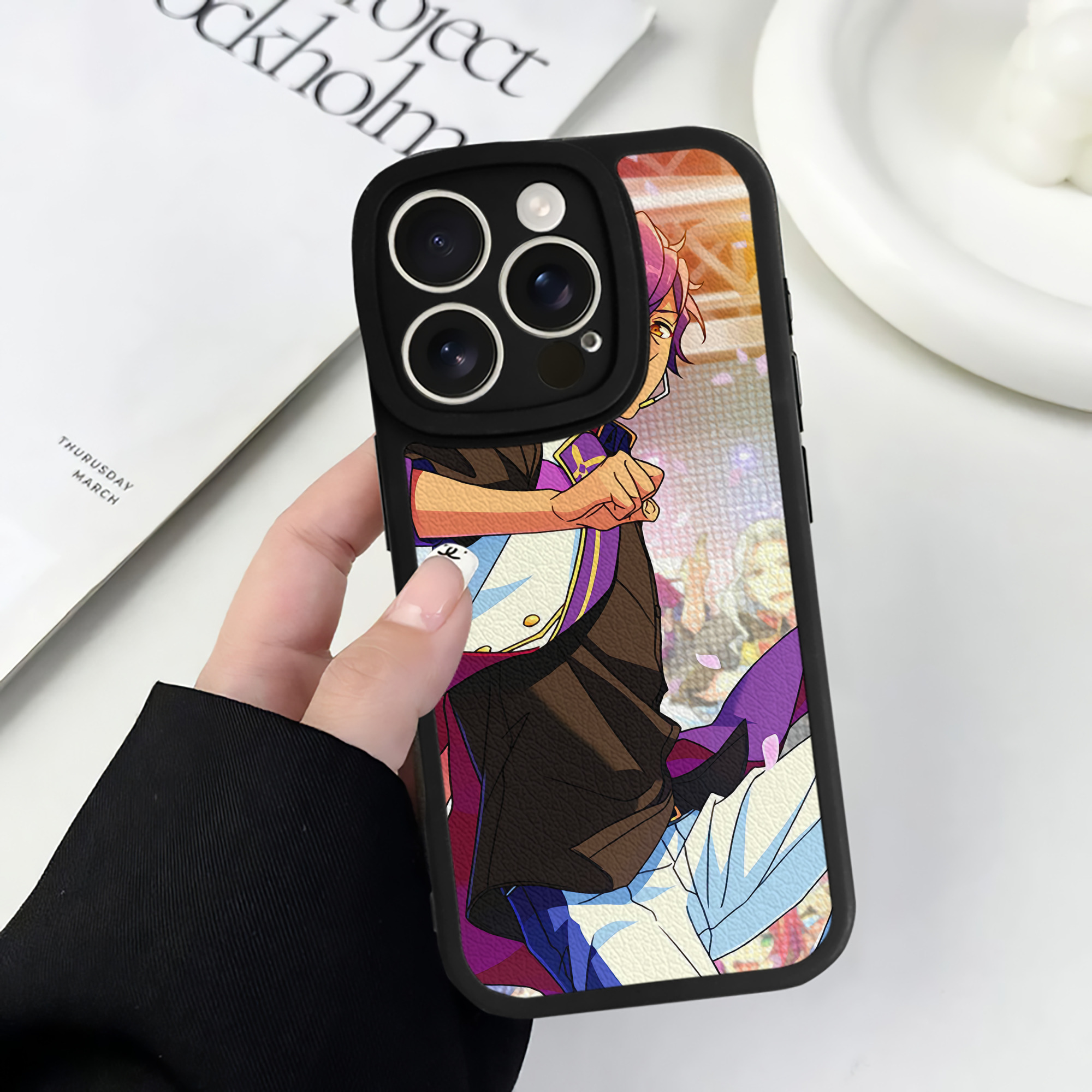 （画像用） あんさんぶるスターズ! Ensemble Stars 【iPhone 16シリーズ対応】シリコンスマホケース（レザー調） 材質：シリコン
